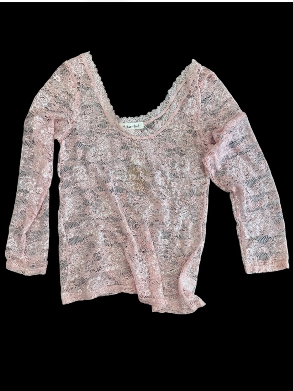 ❤️ A RARE BIRD “ MORGAN 6 “ A RARE BIRD LAYERING MESH TEE TOP 57A - Picture 2 of 2